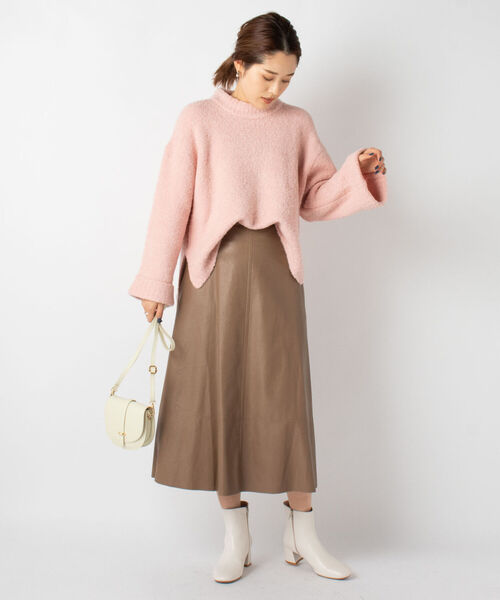 NOLLEY’S(ノーリーズ)の「◇【WEB限定】ブークレーファンシーヤーンニット(ニット/セーター・レディース・ライトブルー/チャコールグレー/ミント/ベビーピンク・FREE)」の10枚目の写真