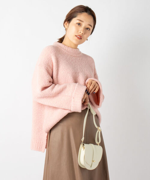 NOLLEY’S(ノーリーズ)の「◇【WEB限定】ブークレーファンシーヤーンニット(ニット/セーター・レディース・ライトブルー/チャコールグレー/ミント/ベビーピンク・FREE)」の14枚目の写真