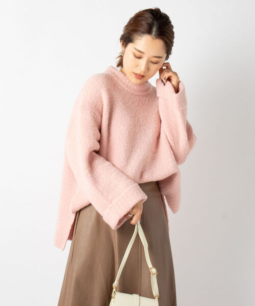 NOLLEY’S(ノーリーズ)の「◇【WEB限定】ブークレーファンシーヤーンニット(ニット/セーター・レディース・ライトブルー/チャコールグレー/ミント/ベビーピンク・FREE)」の17枚目の写真