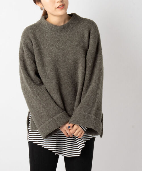NOLLEY’S(ノーリーズ)の「◇【WEB限定】ブークレーファンシーヤーンニット(ニット/セーター・レディース・ライトブルー/チャコールグレー/ミント/ベビーピンク・FREE)」の21枚目の写真