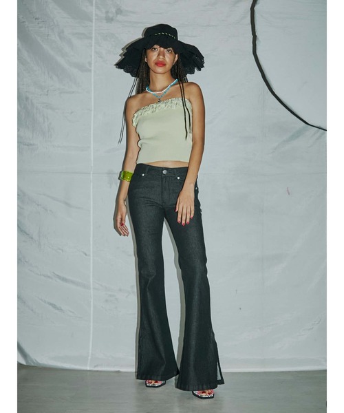 PAMEO POSE（パメオポーズ）の「JESS Denim Pants（デニムパンツ・レディース・ブラック/スカイブルー/インディゴブルー・LARGE/SMALL/MEDIUM）」の8枚目の写真