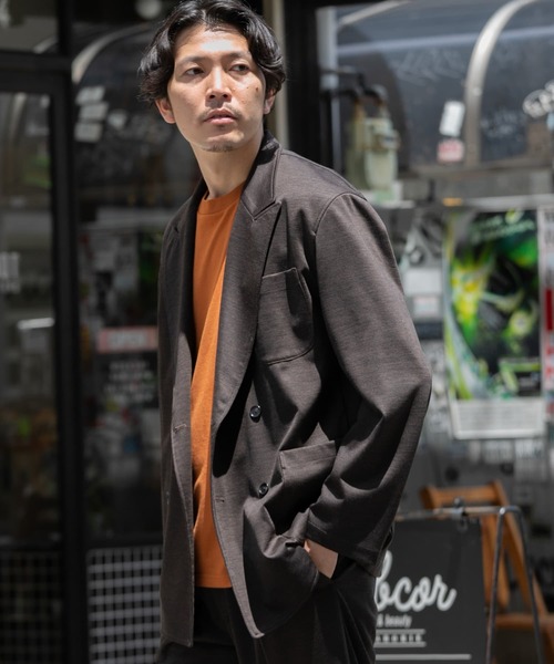 URBAN RESEARCH ROSSO MEN(アーバンリサーチロッソメン)の「ハイブリッドボンディングダブルジャケット『セットアップ対応』(その他アウター・メンズ・ブラック/ブラウン/ネイビー・MEDIUM/LARGE)」の17枚目の写真