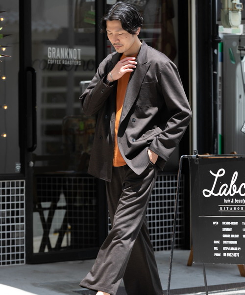 URBAN RESEARCH ROSSO MEN(アーバンリサーチロッソメン)の「ハイブリッドボンディングダブルジャケット『セットアップ対応』(その他アウター・メンズ・ブラック/ブラウン/ネイビー・MEDIUM/LARGE)」の7枚目の写真
