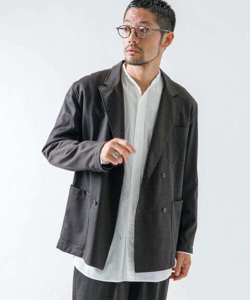 URBAN RESEARCH ROSSO MEN(アーバンリサーチロッソメン)の「ハイブリッドボンディングダブルジャケット『セットアップ対応』(その他アウター・メンズ・ブラック/ブラウン/ネイビー・MEDIUM/LARGE)」の21枚目の写真