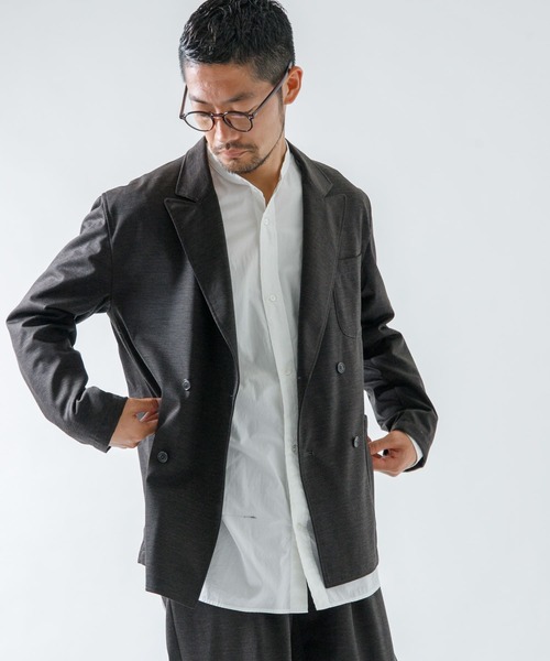 URBAN RESEARCH ROSSO MEN(アーバンリサーチロッソメン)の「ハイブリッドボンディングダブルジャケット『セットアップ対応』(その他アウター・メンズ・ブラック/ブラウン/ネイビー・MEDIUM/LARGE)」の22枚目の写真