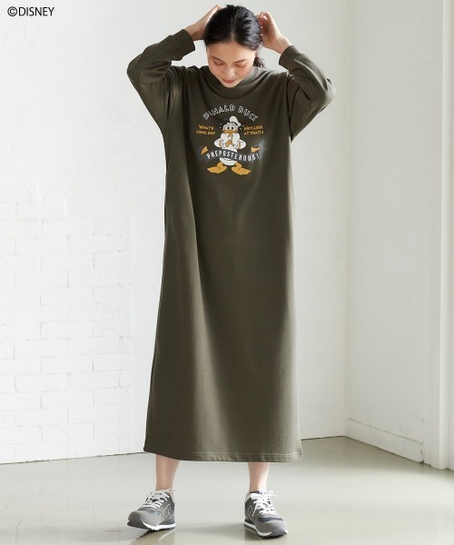大きいサイズ ディズニーロング丈スウェットゆるワンピース ワンピース Disney ディズニー のファッション通販 Zozotown
