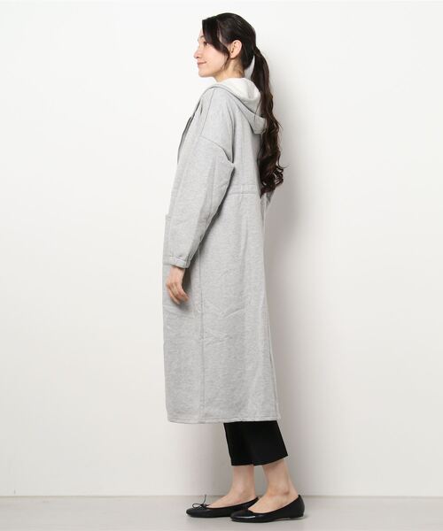 LUGG NAGG(ラグナグ)の「裏毛ロングパーカー(パーカー・レディース・グレー/ブラック・XL/L/M)」の3枚目の写真