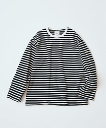 EDIFICE | オーバーサイズ ロングスリーブ ボーダー Tシャツ(Tシャツ/カットソー)
