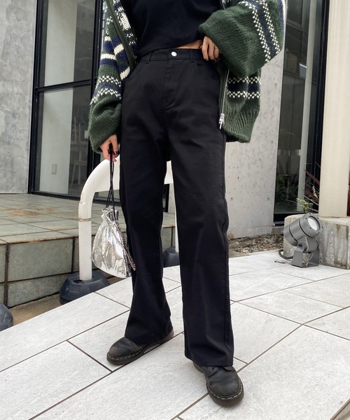 WHO'S WHO gallery（フーズフーギャラリー）の「PTNツイルストレートパンツ（その他パンツ・レディース・ネイビー/ブラック/レッド・FREE）」の5枚目の写真