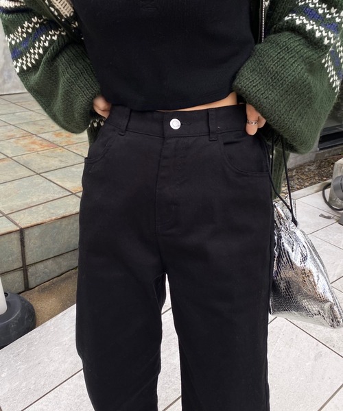 WHO'S WHO gallery（フーズフーギャラリー）の「PTNツイルストレートパンツ（その他パンツ・レディース・ネイビー/ブラック/レッド・FREE）」の6枚目の写真