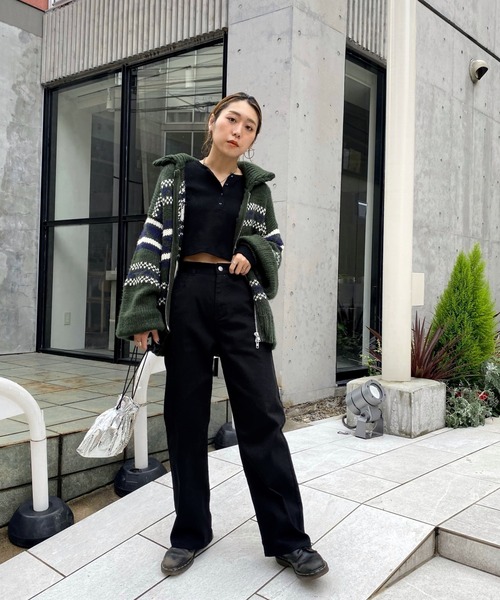 WHO'S WHO gallery（フーズフーギャラリー）の「PTNツイルストレートパンツ（その他パンツ・レディース・ネイビー/ブラック/レッド・FREE）」の7枚目の写真