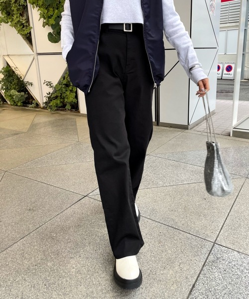 WHO'S WHO gallery（フーズフーギャラリー）の「PTNツイルストレートパンツ（その他パンツ・レディース・ネイビー/ブラック/レッド・FREE）」の22枚目の写真