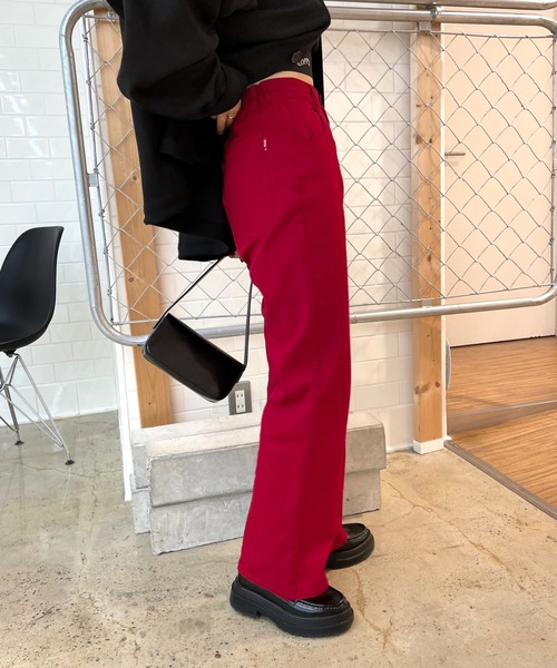 WHO'S WHO gallery（フーズフーギャラリー）の「PTNツイルストレートパンツ（その他パンツ・レディース・ネイビー/ブラック/レッド・FREE）」の17枚目の写真