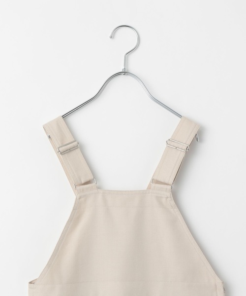 GLOBAL WORK（グローバルワーク）の「キッズ/イージーケアサロペット/263049（サロペット/オーバーオール・キッズ・ホワイト/チャコールグレー・110cm/100cm/120cm/130cm/140cm/150cm/160cm）」の4枚目の写真