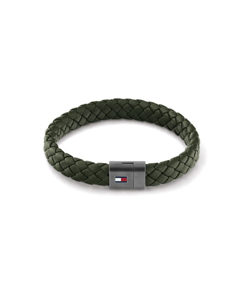 TOMMY HILFIGER（トミーヒルフィガー）の「【TOMMY HILFIGER】トミーヒルフィガー ROUND BRAIDED BRACELET ブレスレット（ブレスレット・メンズ・ブラック/ダークグリーン・FREE）」の4枚目の写真