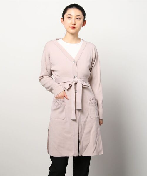 LAISSE PASSE（レッセパッセ）の「【コラボ】フラワー刺繍コーディガン