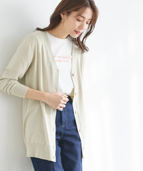 Pierrot(ピエロ)の「シルケットロゴT(Tシャツ/カットソー・レディース・ホワイト系その他/ホワイト×グレー/グレー系その他/グレー×サックスブルー・M/L)」の3枚目の写真