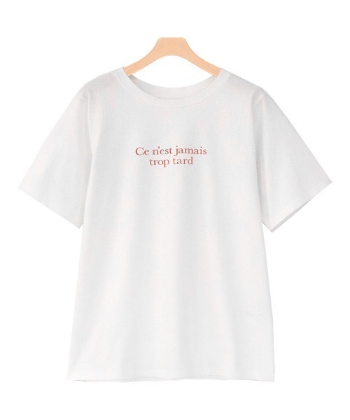 Pierrot(ピエロ)の「シルケットロゴT(Tシャツ/カットソー・レディース・ホワイト系その他/ホワイト×グレー/グレー系その他/グレー×サックスブルー・M/L)」の17枚目の写真