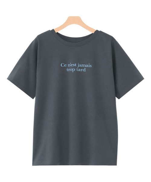 Pierrot(ピエロ)の「シルケットロゴT(Tシャツ/カットソー・レディース・ホワイト系その他/ホワイト×グレー/グレー系その他/グレー×サックスブルー・M/L)」の18枚目の写真
