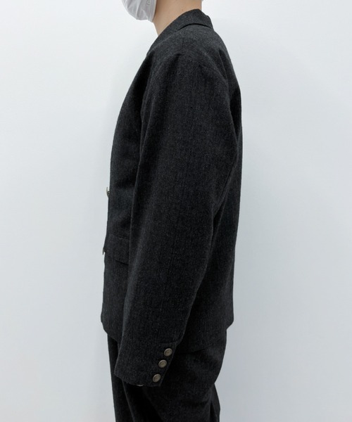 MUHET(ミュエータ)の「【セットアップ可能】ダブルブレザージャケット(テーラードジャケット・レディース・チャコールグレー/ブラウン/グリーン・SMALL/MEDIUM/X-LARGE)」の19枚目の写真