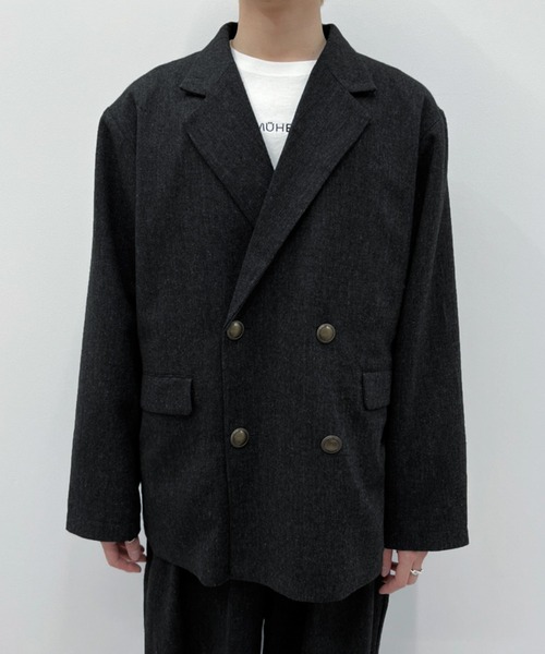 MUHET(ミュエータ)の「【セットアップ可能】ダブルブレザージャケット(テーラードジャケット・レディース・チャコールグレー/ブラウン/グリーン・SMALL/MEDIUM/X-LARGE)」の20枚目の写真