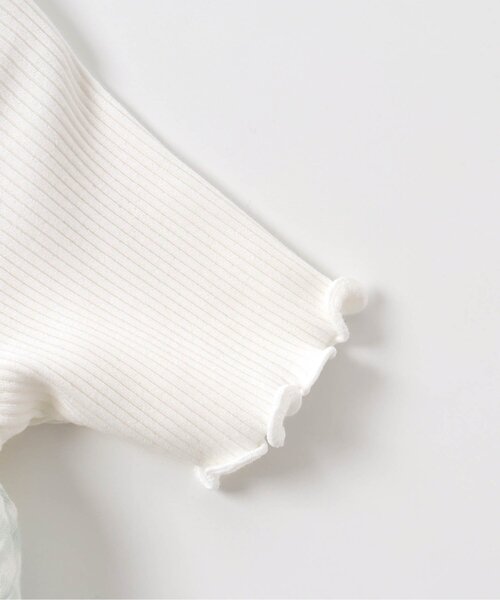 apres les cours(アプレレクール)の「ギンガム刺繍ドッキングTシャツ(Tシャツ/カットソー・キッズ・ベージュ/ラベンダー/ミント・120/130/80/140/100/110/90)」の17枚目の写真