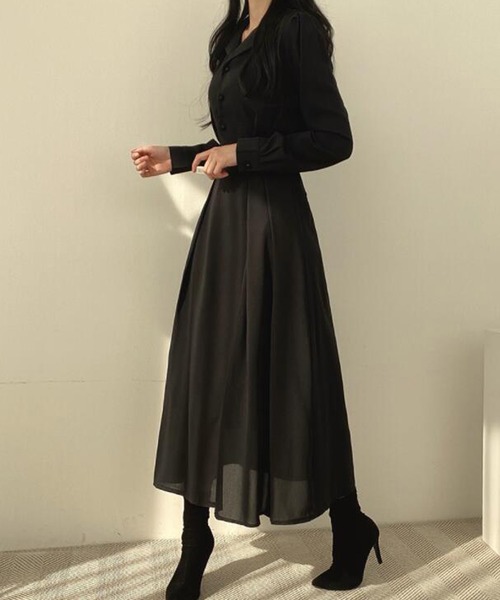 セール 襟付きロングワンピース ワンピース Laffmo ラフモ のファッション通販 Zozotown