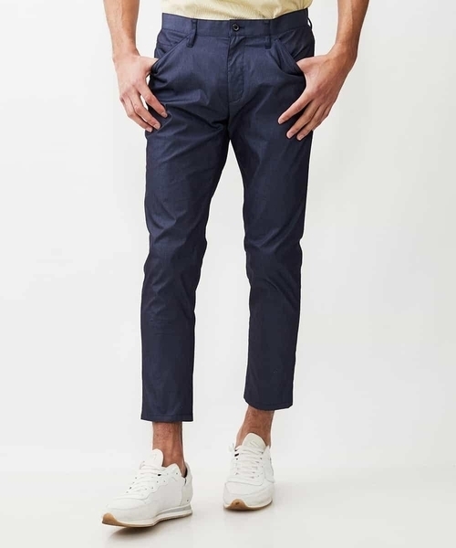 MICHEL KLEIN HOMME (ミッシェルクランオム)の「ベーシッククロップドパンツ(チノパンツ・メンズ・ブルー/ライトグレー/ベージュ・MEDIUM/LARGE/46/48)」の5枚目の写真