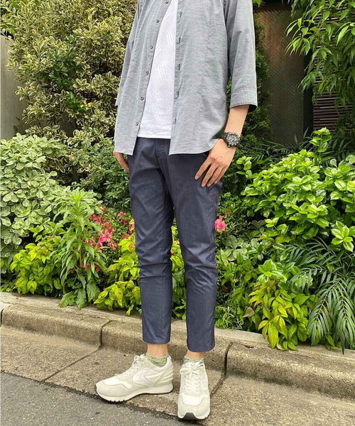 MICHEL KLEIN HOMME (ミッシェルクランオム)の「ベーシッククロップドパンツ(チノパンツ・メンズ・ブルー/ライトグレー/ベージュ・MEDIUM/LARGE/46/48)」の6枚目の写真