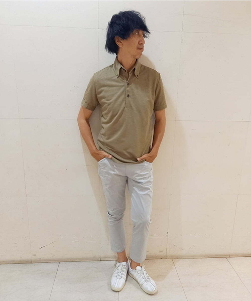 MICHEL KLEIN HOMME (ミッシェルクランオム)の「ベーシッククロップドパンツ(チノパンツ・メンズ・ブルー/ライトグレー/ベージュ・MEDIUM/LARGE/46/48)」の14枚目の写真