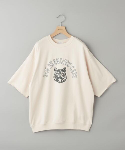 BEAUTY&YOUTH UNITED ARROWS(ビューティーアンドユースユナイテッドアローズ)の「【WEB限定】アニマルレタード ライト スウェット ハーフスリーブ(Tシャツ/カットソー・メンズ・ライトグレー/オフホワイト・S/M/L)」の1枚目の写真