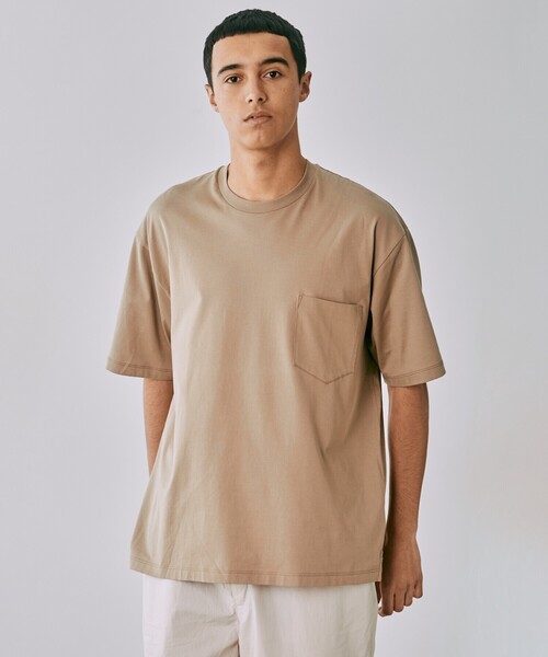 handvaerk（ハンドバーク）の「handvaerk | 60/2 クルーネックポケットTシャツ MEN（Tシャツ/カットソー・メンズ・ブラック/ライトブルー/ダークグリーン/グレー/ダークグレー/グレイッシュベージュ/ネイビー/ダークブラウン/ホワイト・LARGE/MEDIUM/SMALL）」の19枚目の写真