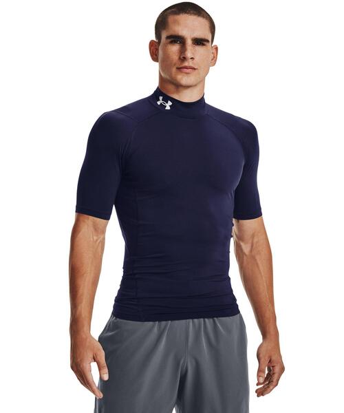 UNDER ARMOUR(アンダーアーマー)の「UAヒートギアアーマー コンプレッション ショートスリーブ モックネック シャツ(トレーニング/メンズ)(Tシャツ/カットソー・メンズ・ブルー/レッド/ダークネイビー/ダークグレー/ブラック/ホワイト・XL/S/XXL/M/L/3XL)」の5枚目の写真
