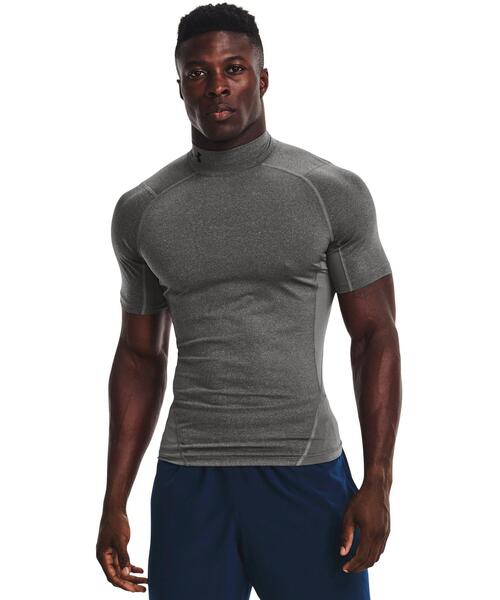 UNDER ARMOUR(アンダーアーマー)の「UAヒートギアアーマー コンプレッション ショートスリーブ モックネック シャツ(トレーニング/メンズ)(Tシャツ/カットソー・メンズ・ブルー/レッド/ダークネイビー/ダークグレー/ブラック/ホワイト・XL/S/XXL/M/L/3XL)」の3枚目の写真