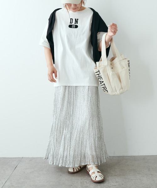 PUAL CE CIN（ピュアルセシン）の「クリンクル加工小花柄スカート（スカート・レディース・ホワイト/ブラック・FREE）」の11枚目の写真