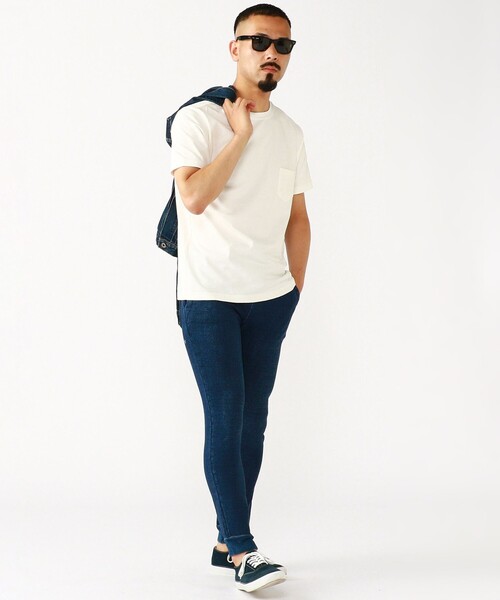 REMI RELIEF(レミレリーフ)の「REMI RELIEF × BEAMS PLUS / 別注 Pocket T-shirt(Tシャツ/カットソー・メンズ・ホワイト/ブラック/ネイビー/ブルー/オリーブ/ベージュ・MEDIUM/SMALL/LARGE/X-LARGE)」の9枚目の写真