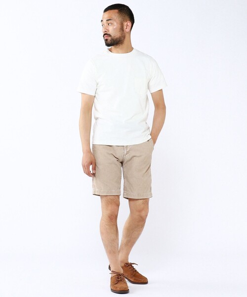 REMI RELIEF(レミレリーフ)の「REMI RELIEF × BEAMS PLUS / 別注 Pocket T-shirt(Tシャツ/カットソー・メンズ・ホワイト/ブラック/ネイビー/ブルー/オリーブ/ベージュ・MEDIUM/SMALL/LARGE/X-LARGE)」の11枚目の写真