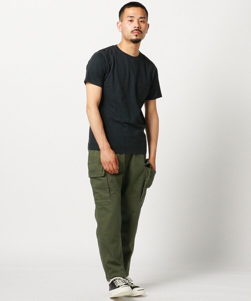 REMI RELIEF(レミレリーフ)の「REMI RELIEF × BEAMS PLUS / 別注 Pocket T-shirt(Tシャツ/カットソー・メンズ・ホワイト/ブラック/ネイビー/ブルー/オリーブ/ベージュ・MEDIUM/SMALL/LARGE/X-LARGE)」の15枚目の写真