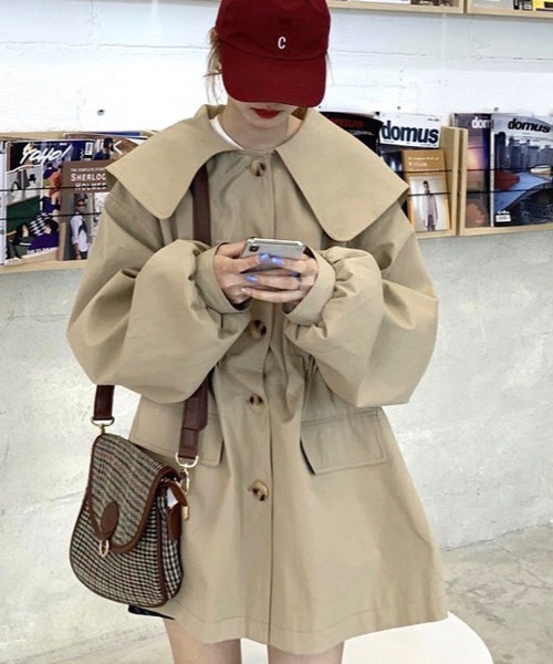 Cham.（チャム）の「ビッグカラージャケット（その他アウター・レディース・ベージュ・F）」の3枚目の写真