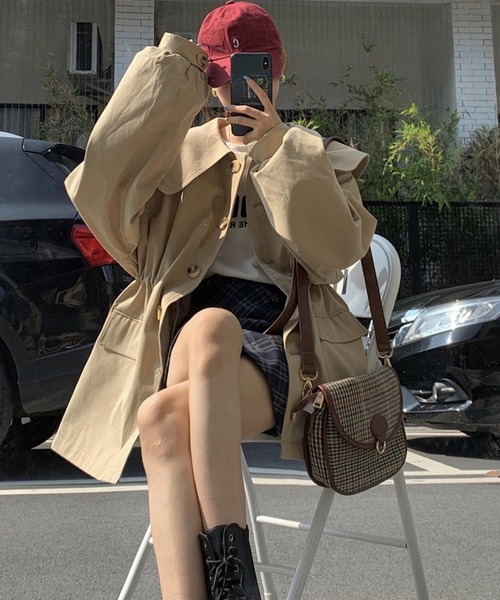 Cham.（チャム）の「ビッグカラージャケット（その他アウター・レディース・ベージュ・F）」の5枚目の写真