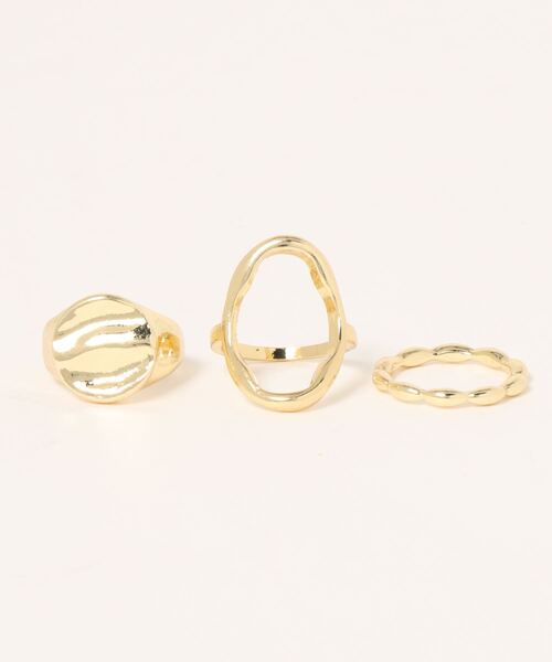 apres jour mignon(アプレジュールミニョン)の「【apres jour mignon×ARIAZ】デザイン3SETリング(リング・レディース・シルバー/ゴールド・ONESIZE)」の4枚目の写真