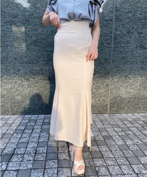 EIMY ISTOIRE（エイミーイストワール）の「ハイウエストマーメイドスカート（スカート・レディース・アイボリー/ブラック/サックスブルー/ピンク/グリーン・SMALL/MEDIUM/S/XS）」の22枚目の写真