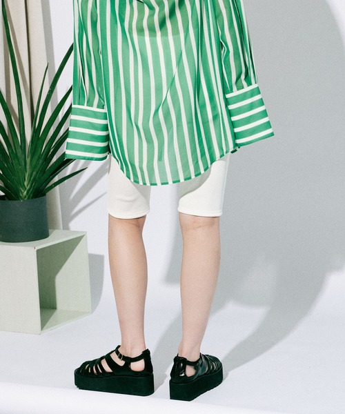 MAISON SPECIAL（メゾンスペシャル）の「ホックスリットサイクルパンツ【MAISON SPECIAL/メゾンスペシャル】（その他パンツ・レディース・ブラック/ホワイト/ターコイズブルー・FREE）」の10枚目の写真