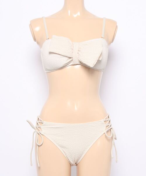 三愛水着楽園 ベージュ セパレート水着 リボン2way 三愛水着楽園 ベージュ セパレート水着 リボン2way