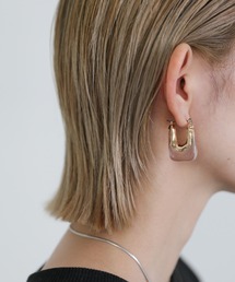 select MOCA | 2022 SS スクエアフープクリアピアス(ピアス（両耳用）)