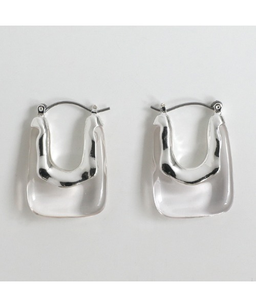 select MOCA（セレクトモカ）の「2022 SS スクエアフープクリアピアス（ピアス（両耳用）・レディース・シルバー/ゴールド・FREE）」の10枚目の写真