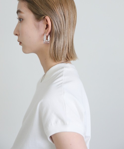 select MOCA（セレクトモカ）の「2022 SS スクエアフープクリアピアス（ピアス（両耳用）・レディース・シルバー/ゴールド・FREE）」の8枚目の写真