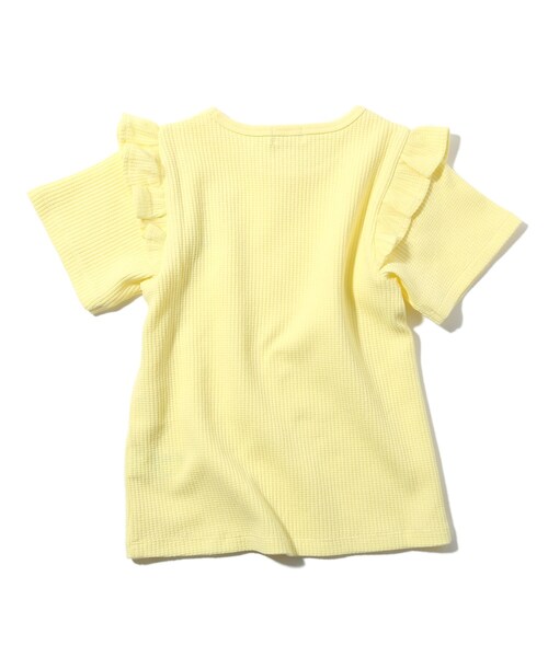 SHOO・LA・RUE(シューラルー)の「◆【100-140cm】ワッフル肩チュールリボンTシャツ(Tシャツ/カットソー・キッズ・レモンイエロー/ライトパープル/ベビーピンク/アイボリー・11/13/10/12/14)」の7枚目の写真