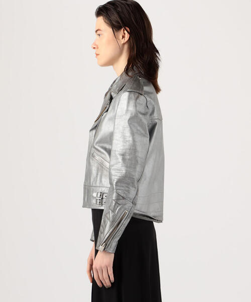 TOMORROWLAND （トゥモローランド）の「GOLDEN GOOSE DELUXE BRAND ライダースジャケット（ライダースジャケット・レディース・シルバー系その他・XS/XXS）」の4枚目の写真