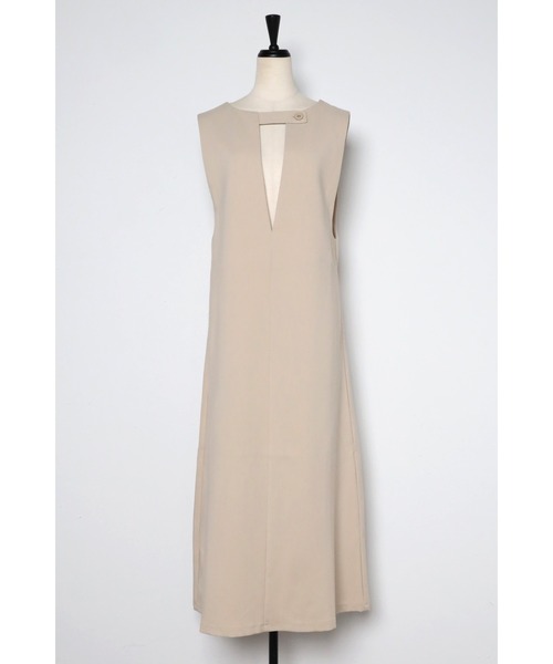 Bonjour Sagan（ボンジュールサガン）の「Vネックボタンジャンパースカート（ジャンパースカート・レディース・ブラック/ライトベージュ・FREE）」の21枚目の写真